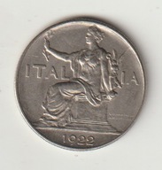 Wlochy 1 lira 1922 stan 1