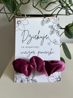 Podziękowanie podziękowania wieczór panieński frotka scrunchie gumka włosów