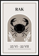 A2 PLAKAT OBRAZ ZNAK ZODIAKU RAK, NATURA, HOROSKOP, DO DOMU, NA PREZENT