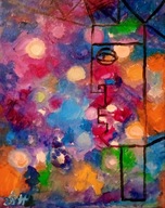 Obraz olejny "Podróż międzygwiezdna"