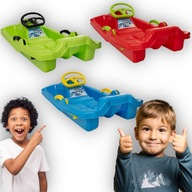 POLSKIE MOCNE SANKI PLASTIKOWE Z KIEROWNICĄ NARTĄ 50KG ŚLIZGACZ DLA DZIECI