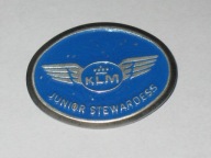 Linie lotnicze KLM JUNIOR STEWARDESS odznaka z PRL