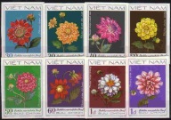 FLORA Wietnam 1982 Mi 1240-47 ** Dalie . Jak na skanie. Stan BDB.