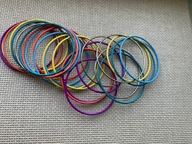 Promod zestaw bransoletek wielokolorowe cienkie kółka