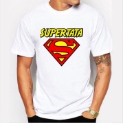 KOSZULKA SUPER TATA IMIENINY DZIEŃ OJCA BIAŁA - M