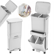 KOSZ NA ŚMIECI DO SEGREGACJI ODPADÓW DOMOWY KUBEŁ NA ŚMIECI DO KUCHNI KÓŁKA