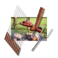 WIDELEC OGNISKOWY (WIDEŁKI) BEGRIS 100 CM 10 SZT.