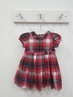 GEORGE sukienka czerwona świąteczna kratka dziewczynka 80 cm