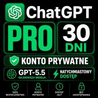 ChatGPT PRO 30 DNI | Konto Prywatne | GPT-5.5 | Natychmiastowy Dostęp