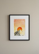 Obraz akwarelowy - "zachód"