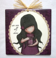 Robótkownia Kafelek obrazek Dziewczynka Santoro