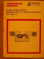WG-581 fs Gramofon Instrukcja Obsługi Fonica.