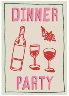 Plakat „Cocktail Party Aesthetic” – Kolorowe Plakaty Barowe