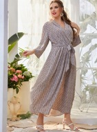 Hit!_NOWA mocno WYSZCZUPLAJĄCA sukienka maxi z paskiem_WYGODNA i lekka_r.52