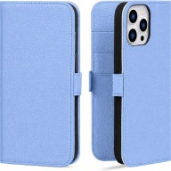 Etui Skórzane CENXEE Case Skórzana Obudowa do iPhone 15 Plus, niebieski
