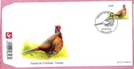 Belgia 2010, FDC st.Natye, ptaki bażant, nominał 4,09 €