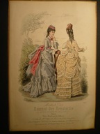 moda paryska, oryg. 1872 + akwarela