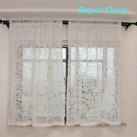 zasłona FIRANA filtrująca światło vintage rococo 3d róże kurtyna z różą