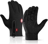 RĘKAWICZKI ZIMOWE ROWEROWE TREKKINGOWE OCIEPLANE DOTYKOWE L/XL