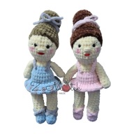 Lalka szydełkowa handmade maskotka pluszak mikołaj gwiazdka urodziny