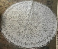 PIĘKNA DUŻA SERWETA OBRUS KORONKOWY RĘCZNIE WYKONANY DRUTY HAND MADE