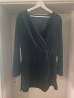 Tunika 46 MS MODE czarna welur asymetria