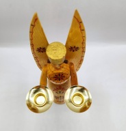 Anioł z drewna - świecznik - rewelacyjny 25,5 cm - kolekcjonerski