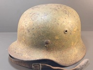 Niemiecki Hełm M40 SE64 – Camo Ex-Tropical – Rzadkość