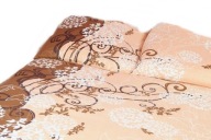 Pościel kora lux 160x200 + 2x70x80 guzik K esy floresy kawowe tło b-x