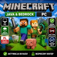MINECRAFT JAVA & BEDROCK PC | PEŁNA WERSJA | PL | BEZ VPN | DOSTĘP 24/7