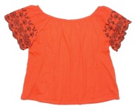 H&M_Piękna BLUZKA_koralowa haftowana BOHO HISZPANKA SUPER_44