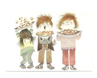 Pocztówka - Westendorp, Dzieci i noworoczne smakołyki