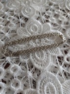 łańcuszkowa srebrna bransoletka 17 cm