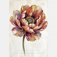 Kwiat obraz na płótnie 58x85 olejny puste tło faktura do salonu malarstwo