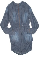 BPC BONPRIX_Świetny PŁASZCZ_granatowy kaptur zamek JEANS super modny_44