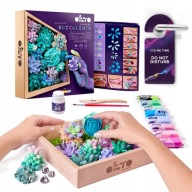 ZESTAW KREATYWNY ARTYSTYCZNY DIY FLOWER ART SET MASA PLASTYCZNA SUCCULENTS