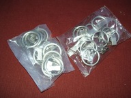 METALOWE KÓŁKA, ŻABKI DO KARNISZY - 10 SZTUK