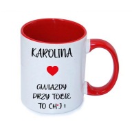 Kubek z imieniem śmieszny Walentynki na prezent na urodziny zabawny