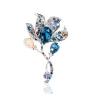 BROSZKA PRZYPINKA PIN PINETS AGRAFKA kwiat ,turkus ,kwiat lotosu podkowa