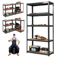 REGAŁ MAGAZYNOWY 875KG DO GARAŻU DO SPIŻARNI METALOWY WCISKANY 180X90X40