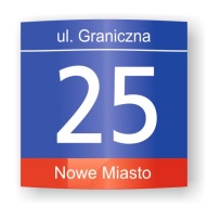 Tablica adresowa styl warszawski 60x60 odblaskowa
