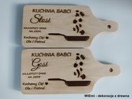 Deska do krojenia drewniana z grawerem na dzień babci i dzień dziadka