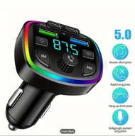Transmiter FM BT RGB USB-C MP3 Szybkie Ładowanie