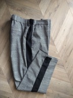 Reserved Spodnie damskie 44 lampas pepitka 2XL zgrabne regulowany pas102