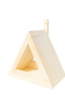 Drewniany karmnik / paśnik dla ptaków naturalny design