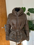 H&M 38 M kurtka puchowa zimowa khaki talia