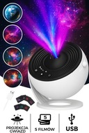 Lampka projektor Izoxis biały Lampka nocna do pokoju Rzutnik gwiazd Planet