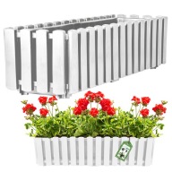 DONICZKA WISZĄCA KWIETNIK NA BALUSTRADE SKRZYNIA BALKONOWA PŁOTEK 58 CM