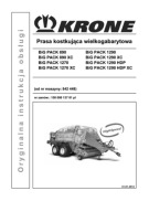 Krone Big Pack 890/1270/1290 (HC, HDP, HDP XC) - instrukcja obsługi PL
