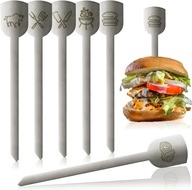 6X SZASZŁYKI DO BURGERÓW STAL NIERDZEWNA KOSTKI DO GRILLA GRILL BURGERY